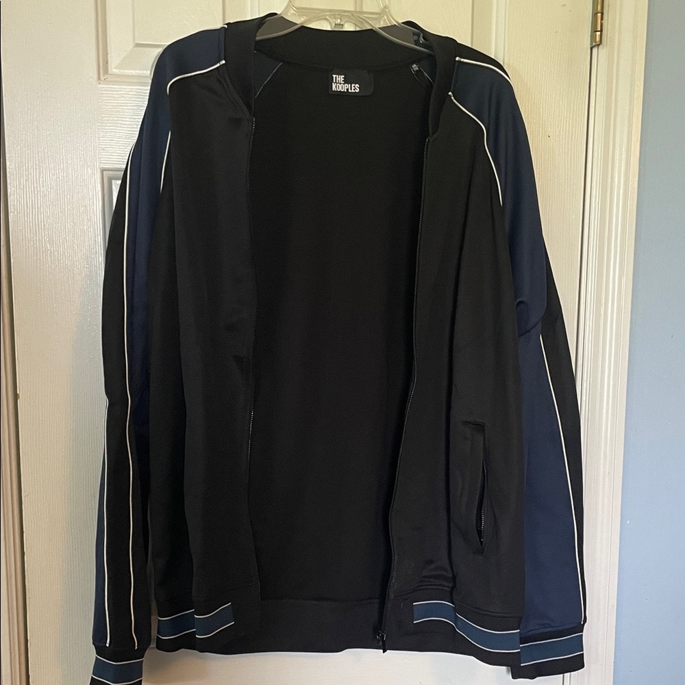 The Kooples Black and Navy Bomber Jacket